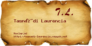 Tasnádi Laurencia névjegykártya